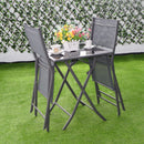 3 Pcs Bistro Set Garden Backyard Table Chairs Outdoor Patio Furniture Folding