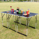 3PCS Folding Outdoor Camping Picnic Table Set Height Adjustable Furniture