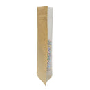 High Quality 100pcs Tear Notch Clear Front Plastic Kraft Stand Up Zip Lock Pouches Brown Kraft Paper Bags With Window