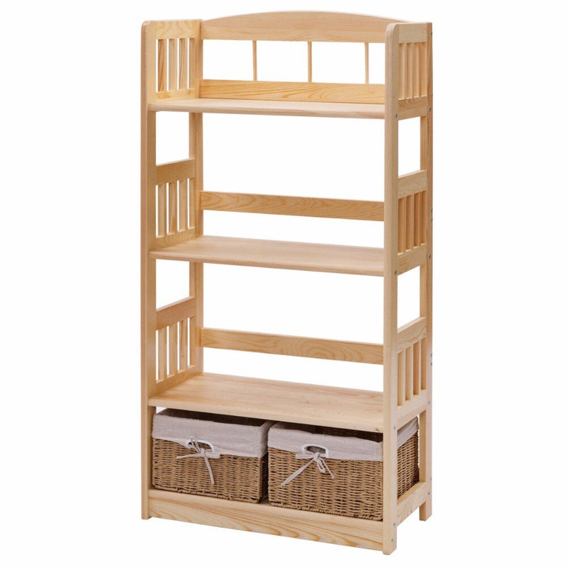 Multipurpose Storage Rack Living Room Display Collection Garage Shelf w/ Baskets