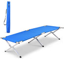 Aluminum Folding Camping Bed Outdoor Portable Military Cot Hiking Travel W/ Bag
