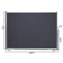 118.5"x 63" H Patio Retractable Folding Side Awning Screen Privacy Divider