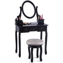 Giantex Vanity Table Set Modern Bedroom Makeup Mirror Dressing Table