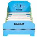 Crayon Themed Wood Kids Bed with Bed Rails for Toddlers and Children