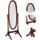 Swivel Full Length Ovel Floor Mirror Wooden Cheval Free Standing Dressing