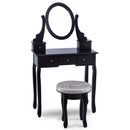 Giantex Vanity Table Set Modern Bedroom Makeup Mirror Dressing Table