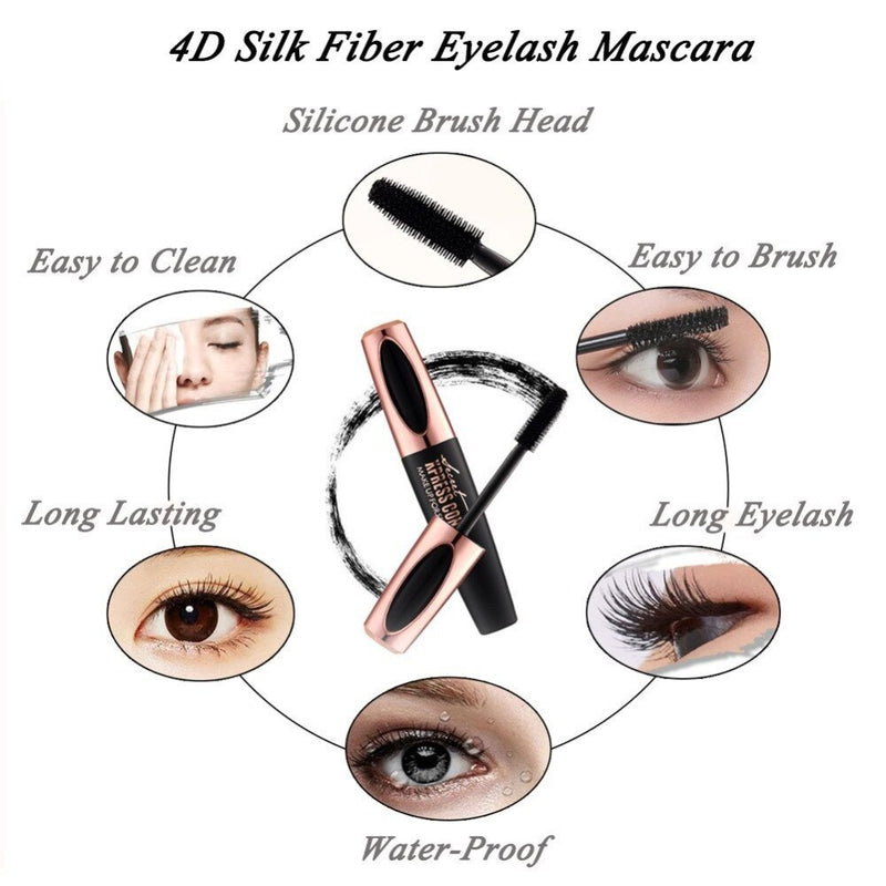 4D Silk Fiber Lash Mascara Waterproof Rimel Mascara For Eyelash Extension