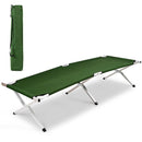 Aluminum Folding Camping Bed Outdoor Portable Military Cot Hiking Travel W/ Bag