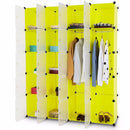 DIY 20 Cube Portable Closet Wardrobe Storage Organizer Clothes Cabinet W/Doors