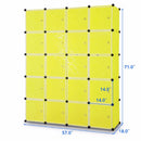 DIY 20 Cube Portable Closet Wardrobe Storage Organizer Clothes Cabinet W/Doors