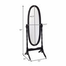 Swivel Full Length Ovel Floor Mirror Wooden Cheval Free Standing Dressing
