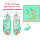 Colorful Jamaican Hemp Weed Leaves Pattern Woman Man Running Shoes