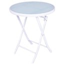 3 PCS Folding Bistro Table Chairs Set Garden Backyard Patio Furniture White