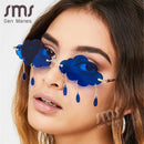 Vintage Clouds Tassel Steampunk Frameless Sunglasses
