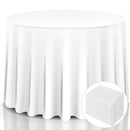 10 pcs 90'' Round Tablecloth Polyester For Home Wedding Restaurant Party White