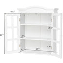 Wall-Mount Bathroom Storage Cabinet Medicine Organizer Double Doors Shelved New