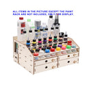 OPHIR Wood Paint Rack with Mar Pen Storage Rack Artist Supply Paint Rack Stand Pigment Rack MG062