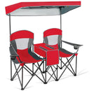Portable Folding Camping Canopy Chairs w/ Cup Holder Cooler Outdoor OP70569