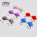 Vintage Clouds Tassel Steampunk Frameless Sunglasses