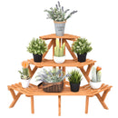 3 Tier Wood Corner Flower Stand Plant Ladder Pot Holder Display Rack Shelf
