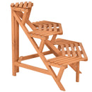 3 Tier Wood Corner Flower Stand Plant Ladder Pot Holder Display Rack Shelf