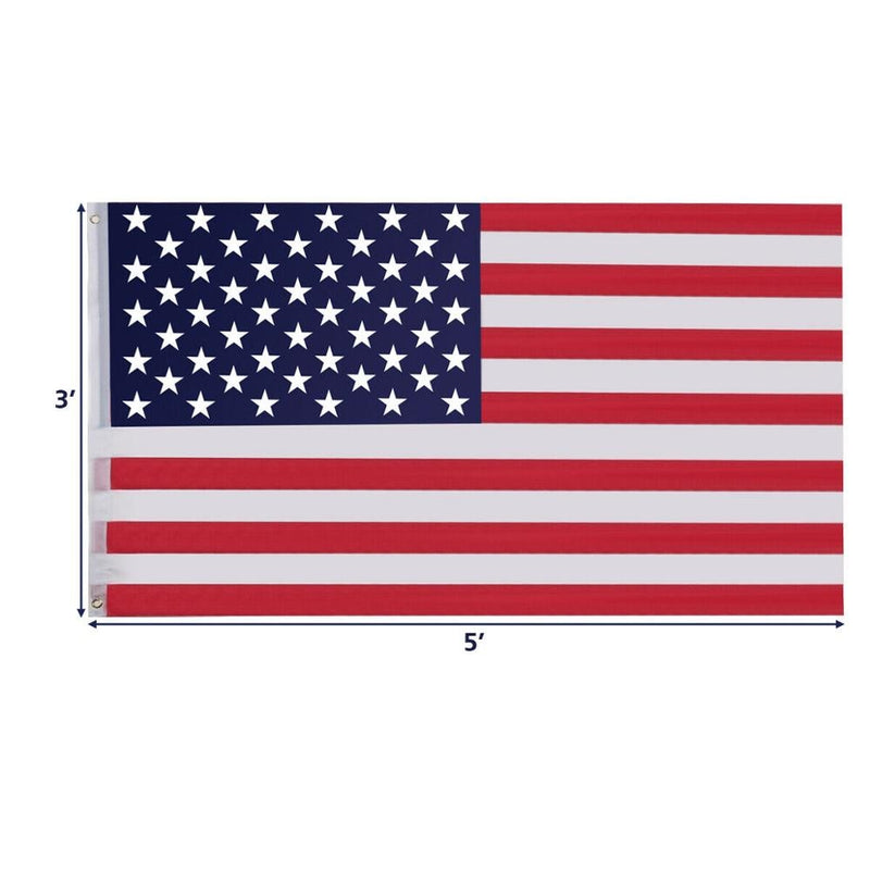 3' x 5' FT USA US U.S. American Flag Polyester Stars Brass Grommets