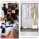 Garment Rack Heavy Duty Floor Cloth Rack w/ Shoe Storage Shelf