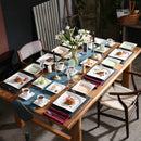 30 Piece Porcelain Dinner Set with 6*Cups,Saucers,Dinner Soup Dessert Plates Dinnerware Set Service for 6 Person