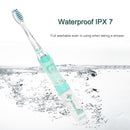 Seago Children Electric Toothbrush Sonic Vibration LED Light 3 Replaceable Brush