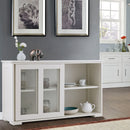 Storage Cabinet Sideboard Buffet Cupboard Glass Sliding Door Pantry Kitchen