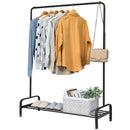 Garment Rack Heavy Duty Floor Cloth Rack w/ Shoe Storage Shelf