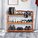 3-Tier Wood Shoe Rack Freestanding Shoe Storage Organizer Heavy-duty