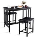 Costway 3 PCS Modern Counter Height Dining Set Table And 2 Chairs Kitchen
