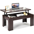 Lift Top Coffee Table Pop-UP Cocktail Table w/Hidden Compartment & Shelf