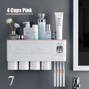 Magnetic Cup Wall Mount Toiletries Storage Rack New Toothbrush Holder Automatic