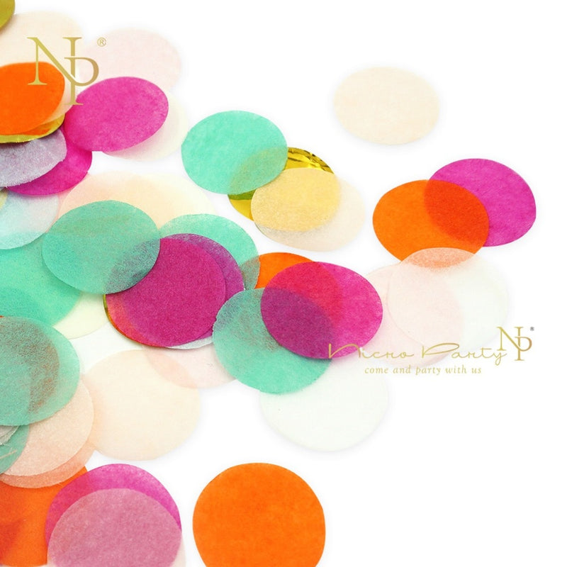 Paper Confetti Sprinkles 12 Colors Round Balloon Confeti  2.5CM 200g/bag