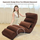 Folding Lazy Sofa Chair Stylish Sofa Couch Beds Lounge Chair W/Pillow