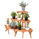 3 Tier Wood Corner Flower Stand Plant Ladder Pot Holder Display Rack Shelf