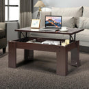 Lift Top Coffee Table Pop-UP Cocktail Table w/Hidden Compartment & Shelf