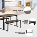 Modern 3 Piece Dining Set Studio Collection Soho Dining Table with Two Benches