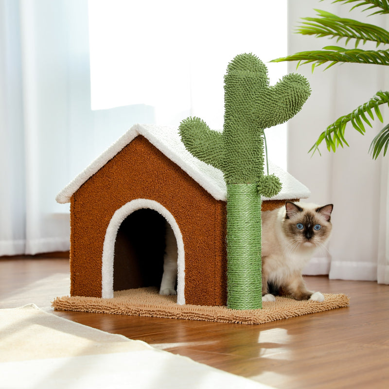Modern Cactus Style Cat Tree Condos Climbing Scratcher Posts