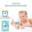Seago Children Electric Toothbrush Sonic Vibration LED Light 3 Replaceable Brush