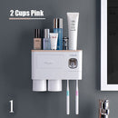 Magnetic Cup Wall Mount Toiletries Storage Rack New Toothbrush Holder Automatic