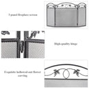 Folding Steel Fireplace Screen Doors 3 Panel Heavy Duty Home Furni Decor Fire