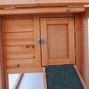 61" Waterproof Two-tier Wooden Easy assembly Rabbit Hutch Cage Chicken Coop