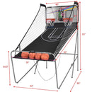 Indoor Double shot Electronic Basketball Game 4 Free Balls 8  Options Foldable