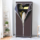 Portable Clothes Closet Non-woven Fabric Wardrobe Storage Organizer Brown