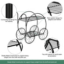 Artisasset Paint With Handle Cart Shape 2 Layer Plant Stand Black