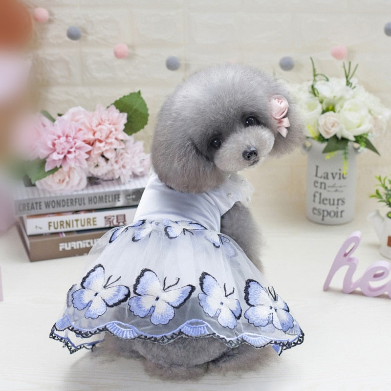Pet Cat Dog Princess Dress Cute Pet Printed Wedding Ballet Tutu Dresses