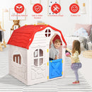 Kids Cottage Playhouse Foldable Plastic Play House Indoor Outdoor Toy Portable